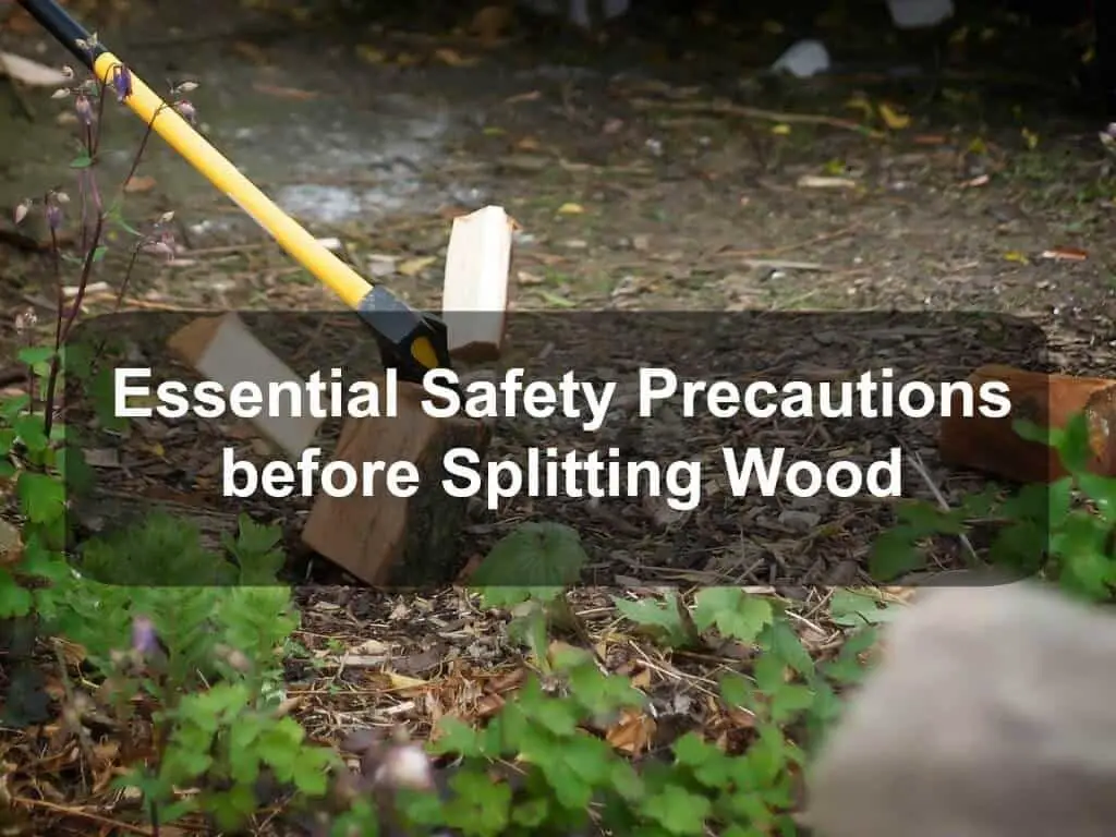 Essential Safety Precautions before Splitting Wood